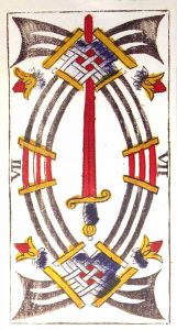 7 de espadas tarot de Madenié tarot de marsella tarot terapéutico tarot evolutivo